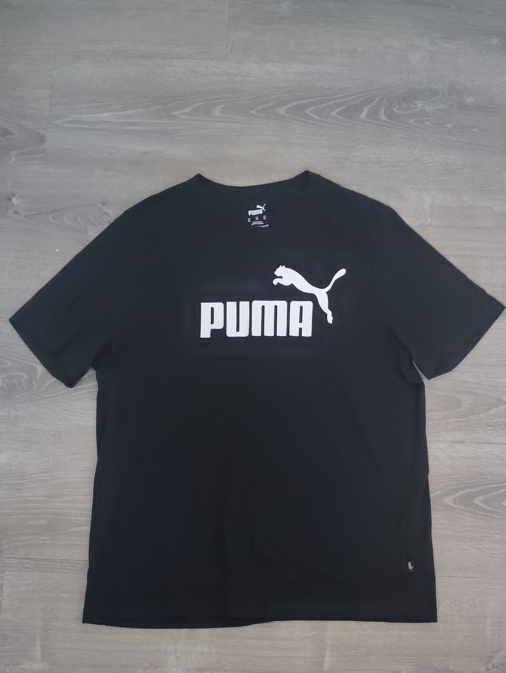 Puma Black Short-Sleeve Logo Tee
